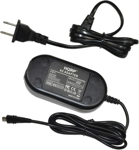Vista 3 de HQRP Adaptador de CA compatible con videocámara Canon VIXIA HF-R800, R82, R80 + adaptador de enchufe europeo