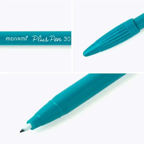 Vista 4 de MONAMI Plus Pen 3000 bolígrafos de punta de fieltro, punta fina (0.016 in), para colorear, dibujar/diario, colores surtidos, paquete de 24