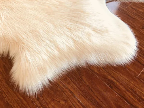 Vista 7 de LAMBZY Alfombra de piel de oveja auténtica, parte inferior gruesa y fuerte, fácilmente lavable, resistente a las manchas, perfecta para sala