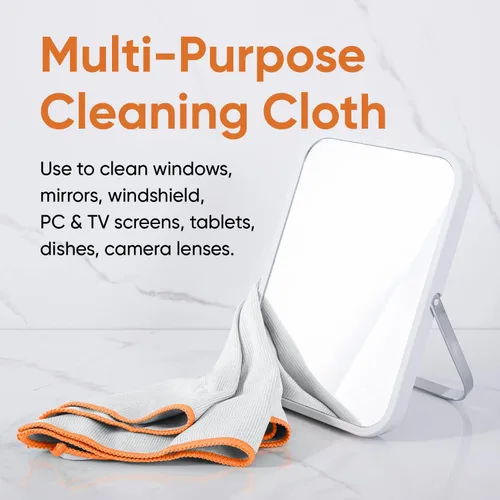 Vista 4 de Superio Vidrio de microfibra, espejo, paño de limpieza de ventana para parabrisas de automóvil, lentes de pantalla de TV, electrónica, microfibra
