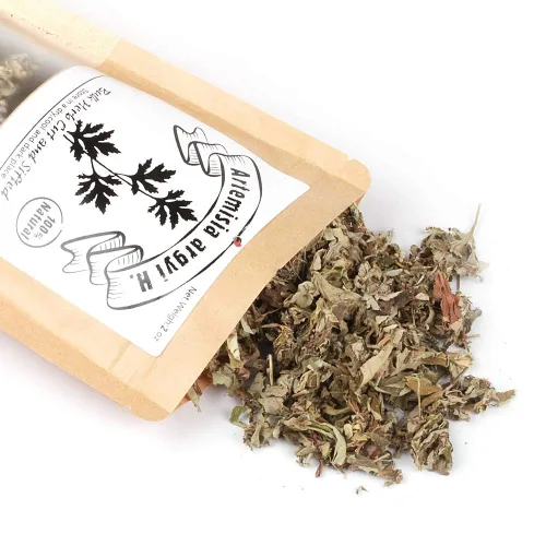 Vista 4 de EidolonGreen [Hierba medicinal de China] Artemisia Artemisia Artemisia seca (ai ye/ aihao/ Ajenjo oriental) Hierbas secas 100% naturales a granel