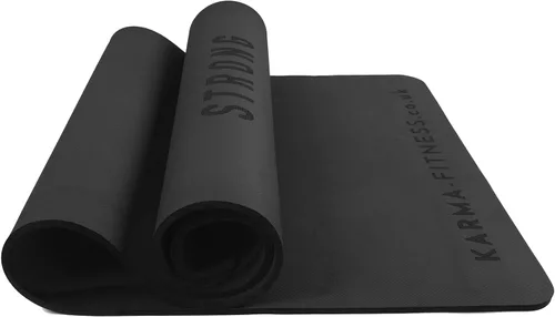 Vista 6 de Esterilla de yoga grande – Esterilla de entrenamiento extra gruesa de 0.394 in (72 x 32 pulgadas) – Alfombrilla antideslizante de TPE para mujeres