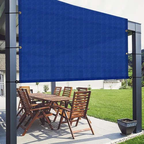 Vista 7 de Toldo de pérgola para exteriores, 11 x 4 pies, para patio, terraza, porche, patio trasero, glorieta, cubierta de repuesto con ojales espaciados