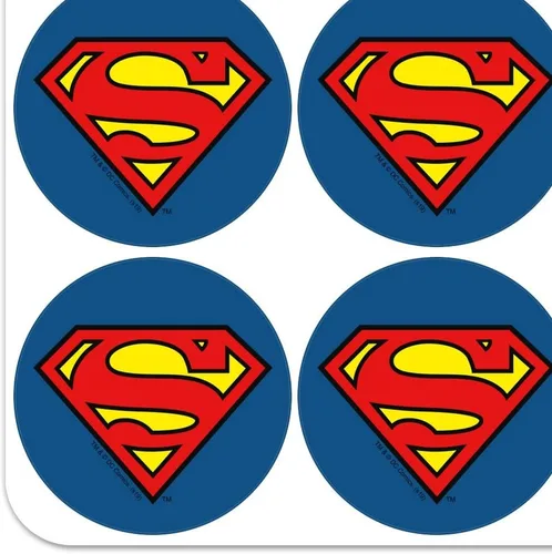 Vista 2 de Superman Classic S Shield Logo Planificador Calendario Scrapbooking Artesanía Pegatinas