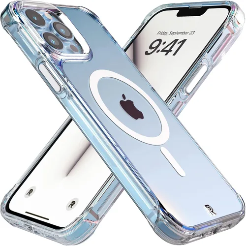 Vista 28 de REBEL Funda transparente para iPhone 13 [Crystal Series Gen-3] compatible con MagSafe, no se amarillea, antiarañazos, protección a prueba de golpes
