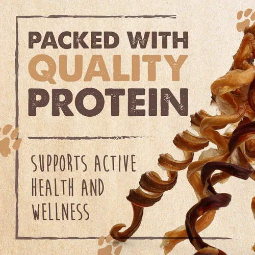 Vista 7 de Mighty Paw Naturals - Palitos masticables rizados para perros – Masticables de carne de res alimentada con pasto. Palitos para perros grandes, razas