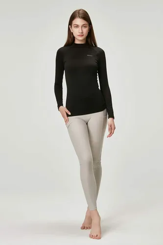 Vista 6 de DEVOPS - Paquete de 2 camisas de manga larga térmicas de cuello tortuga para mujer de comprensión para usar debajo de la ropa