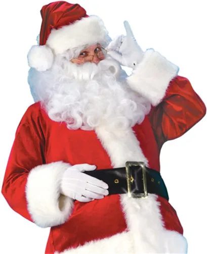 Vista 5 de Disfraz de Papá Noel de Navidad para hombre, disfraz de fiesta de cosplay, disfraz de Navidad para padre
