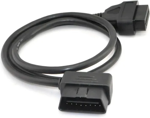 Vista 5 de iKKEGOL 3 pies 39.4 in OBD-II OBD2 ángulo recto 16 pines auto coche macho a hembra extensión cable de diagnóstico extensor adaptador