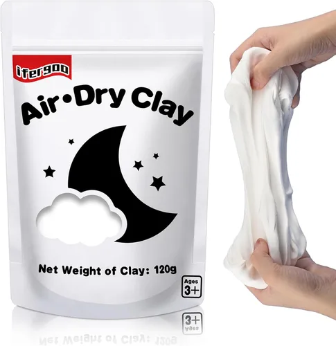 Vista 10 de ifergoo Arcilla seca al aire para niños - Kit de arcilla mágica de moldeo de 102 colores, seguro y no tóxico, juguetes de arte y manualidades