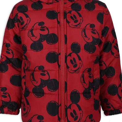 Vista 5 de Disney Chaqueta de Mickey Mouse para niños pequeños y pequeños, color rojo