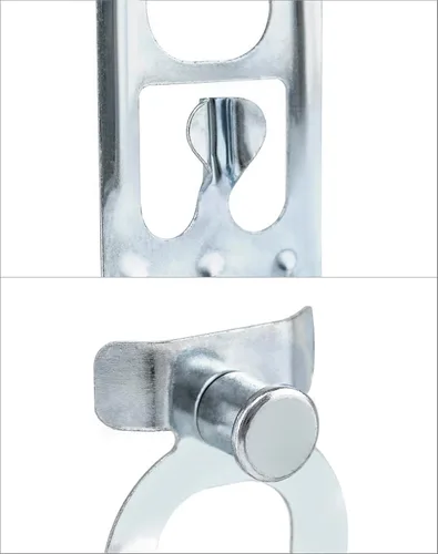 Vista 5 de QWORK Clip de seguridad para palets de lágrima, 100 piezas universal para palets de vigas de seguridad, conector de viga cruzada