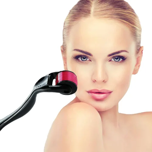 Vista 4 de Derma Roller 540 agujas de titanio Rodillo Derma para barba para hombres y mujeres