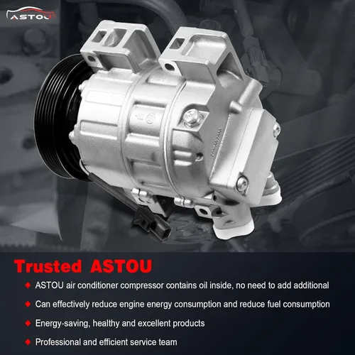 Vista 7 de CO 10886C ASTOU - Compresor A/C de 2.5 L compatible con 2007 2008 2009 2010 2011 2012 para Nissan Altima para Sentra Compresor de aire acondicionado