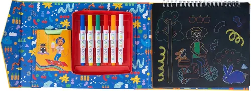 Vista 3 de Floss & Rock 47P5966 - Cuaderno de bocetos con pizarra, multicolor, mediano