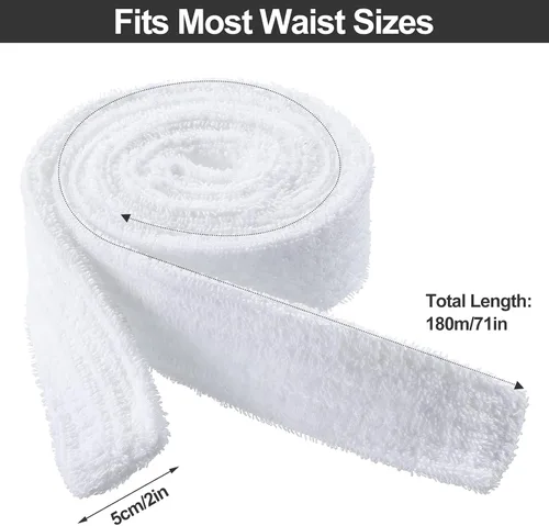 Vista 4 de Janmercy 2 Pcs Robe Belt Replacement Cotton Terry Cloth Hotel Bathrobe Belt Robe Tie for Women Men, 71 x 2 Inch