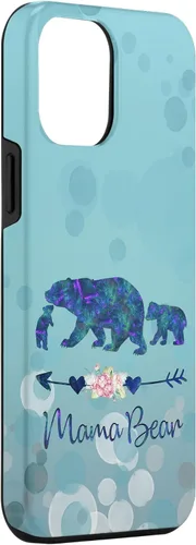 Vista 3 de iPhone 12 Pro Max - Carcasa para iPhone 12, diseño floral, color azul claro