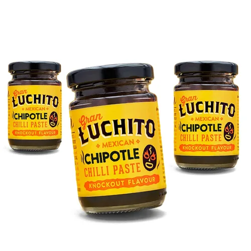 Vista 2 de Gran Luchito Pasta de chile chipotle mexicano de 3.5 onzas Hecho a mano en México Salsa de chipotle súper ahumada con un calor medio a alto