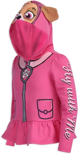 Vista 3 de Paw Patrol Nickelodeon Skye - Sudadera con capucha y cremallera para niñas pequeñas
