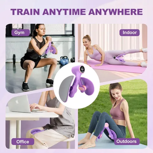 Vista 4 de Maestro de muslo, entrenador muscular del suelo pélvico para mujeres, entrenador Kegel para rehabilitación posparto con pantalla LED