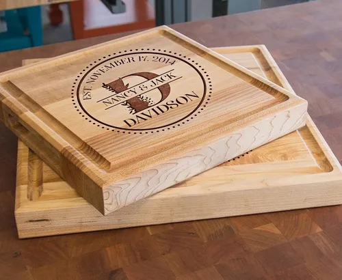 Vista 8 de Tabla de cortar personalizada, regalo de boda para parejas, tablas de cortar grabadas personalizadas para parejas