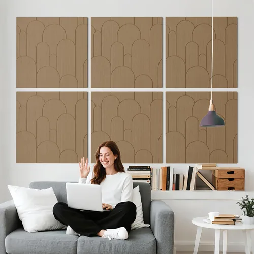 Vista 16 de 6 piezas de paneles acústicos, paneles absorbentes de sonido de 23.6x23.6 pulgadas, paneles de pared acústicos decorativos para grabación y estudio