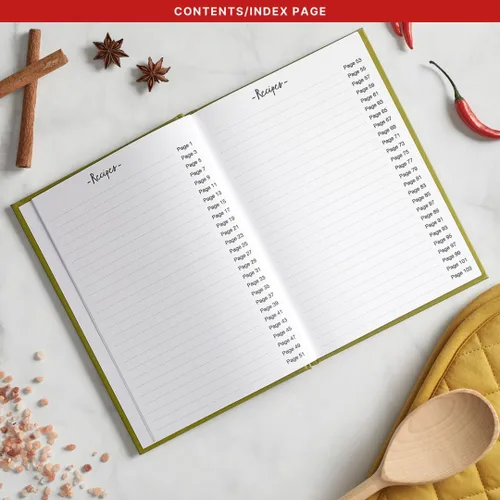Vista 2 de Libro de recetas en blanco para escribir en tus propias recetas, diario de recetas personales de tapa dura, cuaderno de recetas My Family Cookbook