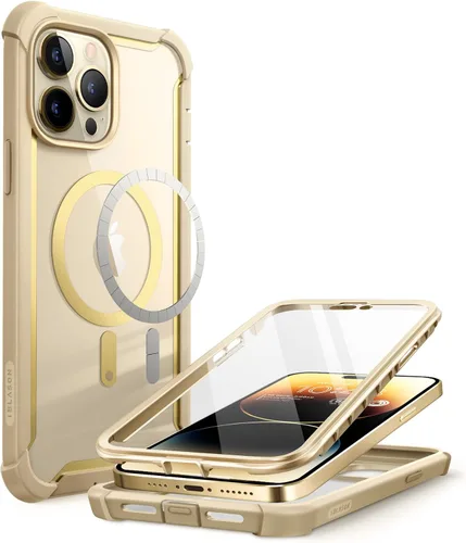 Vista 9 de i-Blason Ares - Funda para iPhone 14 Pro Max de 6.7 pulgadas (2022), funda transparente resistente de cuerpo completo con protector de pantalla