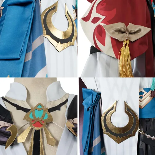 Vista 7 de Weixu Men Cape Uniform Cosplay Costume Outfit Halloween Carnival Suit