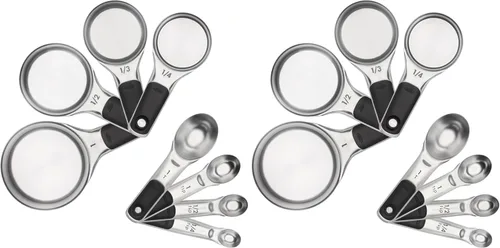 Vista 6 de OXO Good Grips - Vasos medidores de acero inoxidable con broches magnéticos (4 unidades)