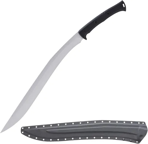 Vista 11 de Espada de machete táctica hecha a mano – Cuchillo de supervivencia y combate de acero 5160 de espiga completa con mango G10, Katana resistente