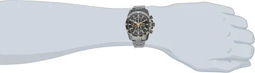 Vista 2 de Seiko SNAF34 Reloj de cuarzo japonés con pantalla analógica para hombre, Negro -, Cronógrafo