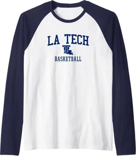 Vista 6 de Louisiana Tech Bulldogs - Camiseta de béisbol raglán para baloncesto, Negro