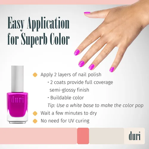 Vista 3 de duri 791 Berry Margarita - Esmalte de uñas morado neón