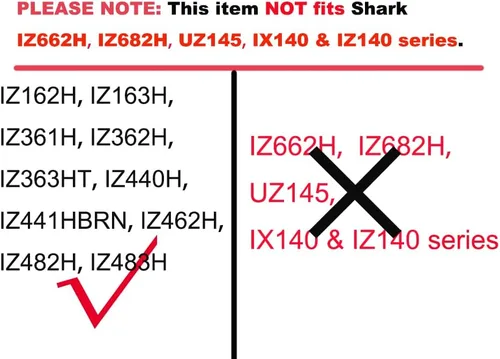 Vista 2 de Dttery Filtro de repuesto para Shark IZ162H IZ163H IZ362H IZ363HT IZ440H IZ462H IZ483H Rocket Pet Pro Vertex DuoClean PowerFins Pieza ligera