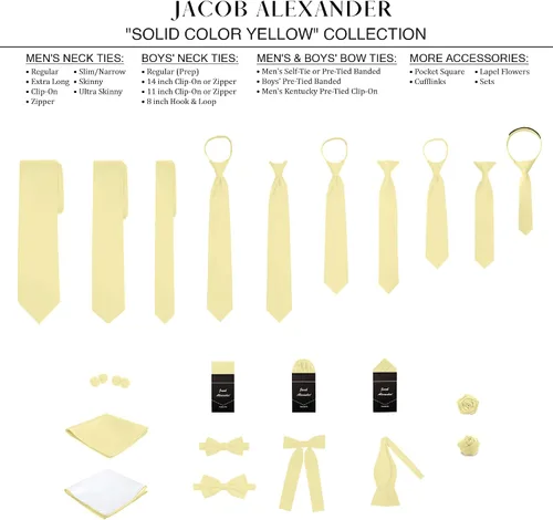 Vista 57 de Jacob Alexander Corbata regular de los hombres de color sólido