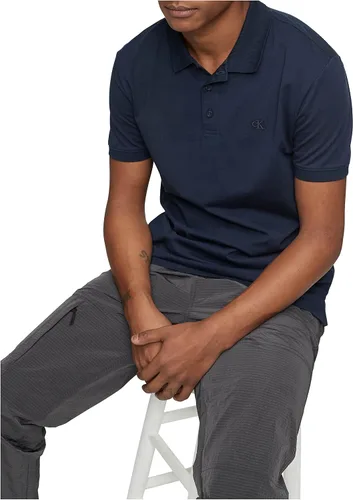 Vista 4 de Calvin Klein Polo de algodón suave con logotipo de monograma para hombre