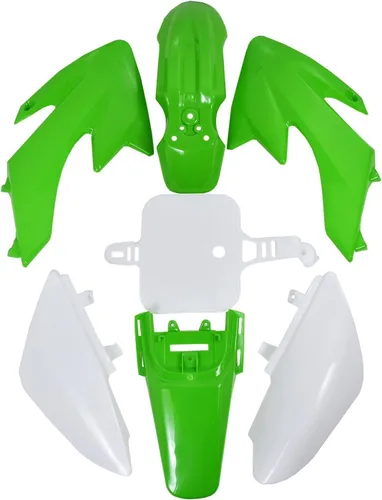 Vista 2 de Kit de carenado de plástico para CRF XR XR50 CRF50 110cc 125cc Pit Dirt Bike (4 negro + 3 blanco)