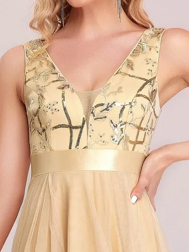 Vista 5 de Ever-Pretty Vestido de fiesta de noche sin mangas con cuello en V para mujer 0793