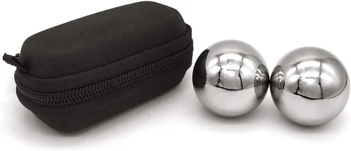 Vista 5 de Z QINGZHENG - Pelotas Baoding de acero inoxidable sólido de 1.66 pulgadas, 1.66 pulgadas, balón de mano de masaje para ejercicio de salud