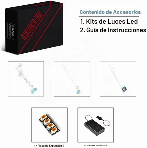Vista 2 de BrickBling Kit de luces compatible con Lego Mine-Craft Legends The Devourer Showdown Adventure 21257, iluminación creativa compatible con Lego