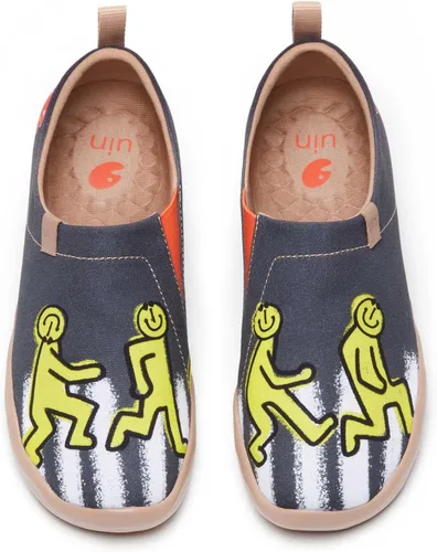 Vista 17 de UIN Mocasines casuales para mujer, de viaje, pintados, para caminar, ligeros, cómodos, de lona, tenis de moda