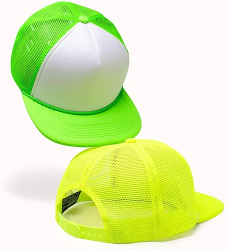 Vista 3 de CHOK.LIDS Flat Bill - Gorra de béisbol de malla de ala plana para hombres y mujeres, ajustable, con cierre a presión
