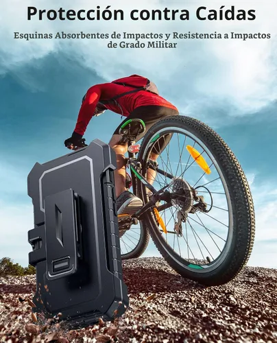 Vista 8 de FNTCASE Funda para iPhone 15 con clip para cinturón y protector de pantalla Negro