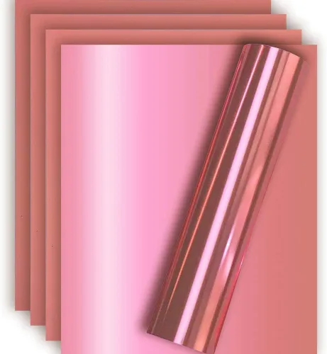 Vista 23 de Vinilo de transferencia de calor Aqua Foil HTV para playera 12" X 10" (Paquete de 5), fácil de desmalezar, tamaño garantizado