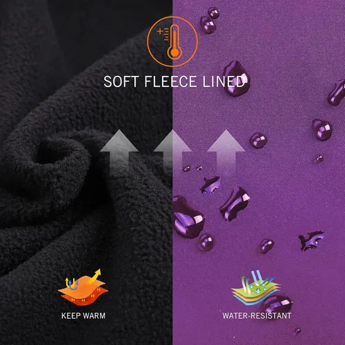 Vista 3 de baleaf Chaqueta de ciclismo para mujer, resistente al viento, térmica, para invierno, correr, clima frío, impermeable, softshell cálido
