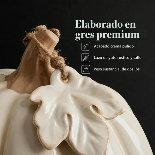 Vista 3 de Mud Pie Mantequillera de calabaza con tapa, plato de mantequilla de otoño