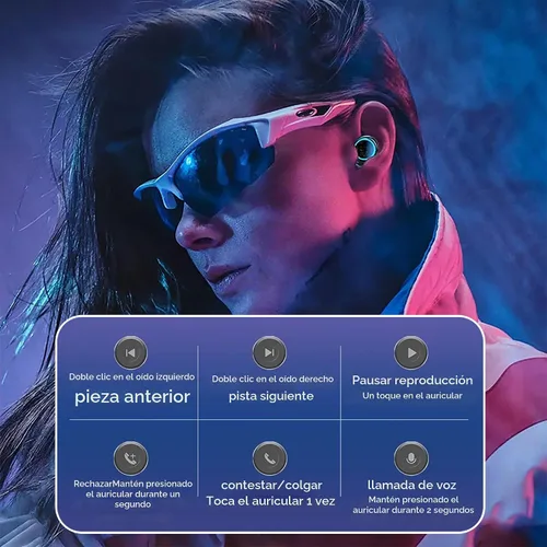 Vista 7 de M25 BT5.3 - Auriculares deportivos inalámbricos con cancelación de ruido ambiental, IPX7 impermeable, estéreo Bluetooth, 4 micrófonos integrados