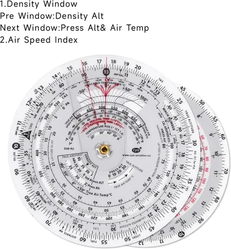 Vista 2 de CYA Computadora de vuelo micro circular E6B de 4" - Calculadora de aviación