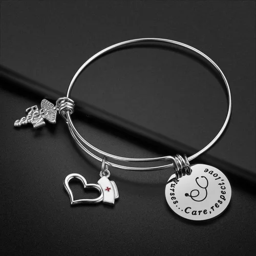 Vista 6 de Regalos de enfermera para mujeres Pulsera de enfermera, regalos de graduación de enfermería, regalos de enfermera, regalos de enfermera, regalos